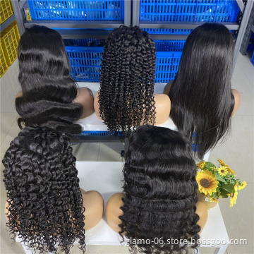 Lace Front Wigs Human Hair Supplier 13x6 Lace Frontal Afro Wigs Women Private Label Raw Cambodian Hair Hair Vendors for Black
